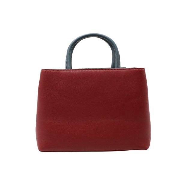Fendi Petite 2Jours Handbag in Red Calfskin Leather