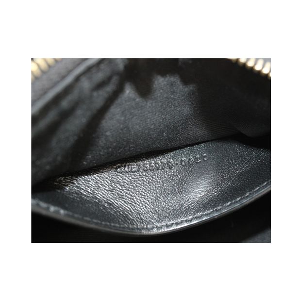 Saint Laurent Diamond Quilted Mini Shoulder Bag in Black Lambskin Leather