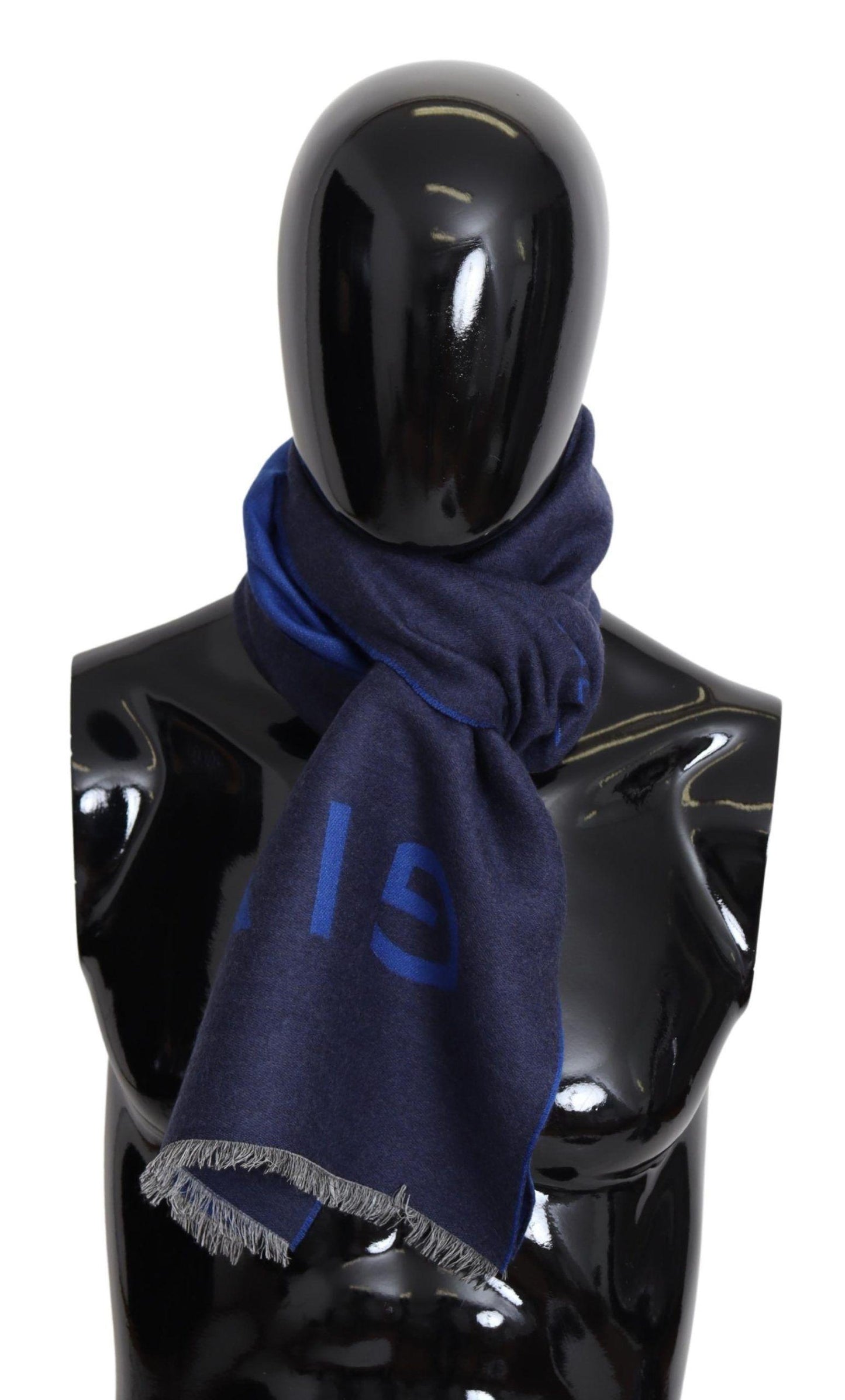 Givenchy Men's Blue Wool Unisex Winter Warm  Scarf Wrap Shawl