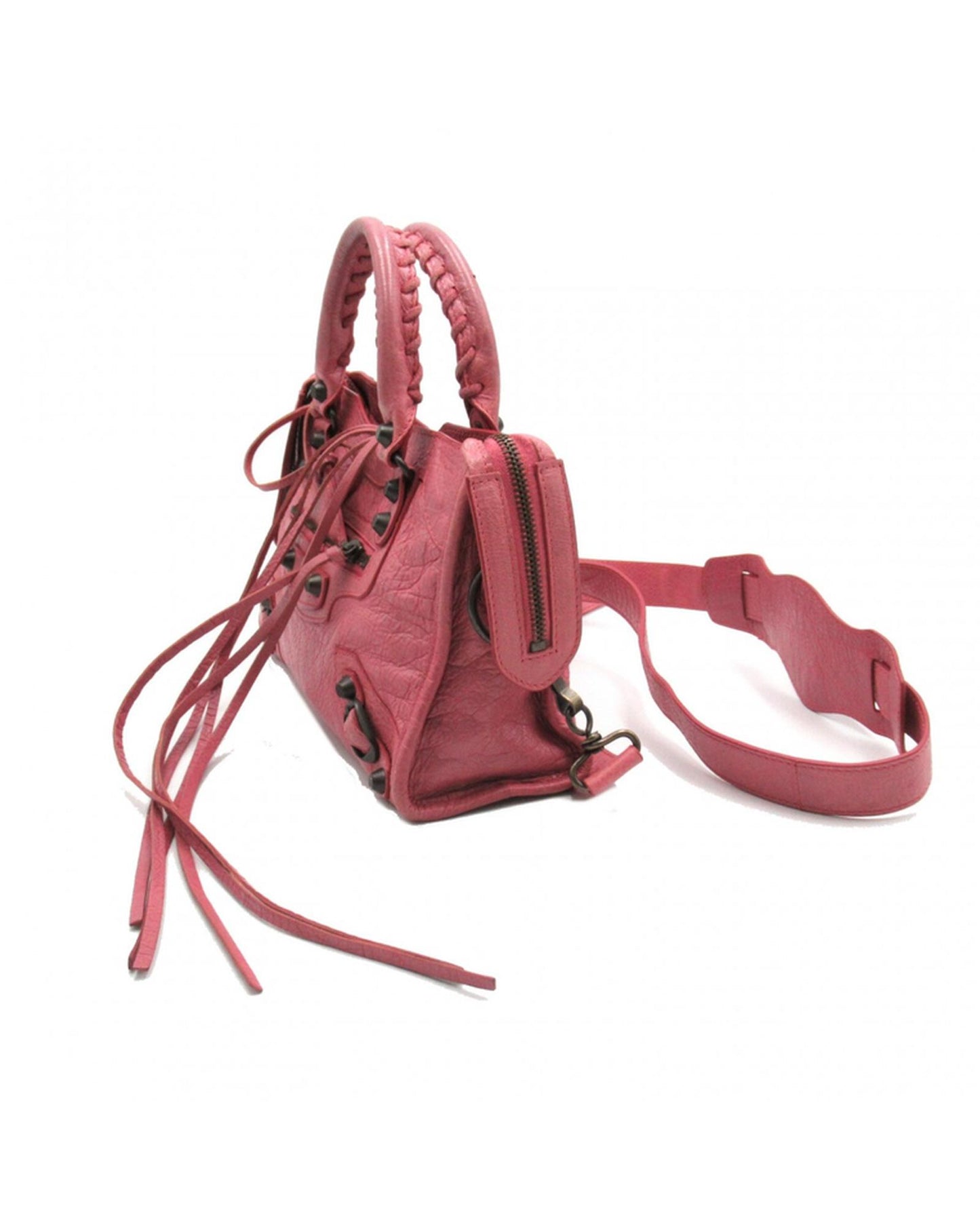 Balenciaga Women's Classic Leather Mini City Bag in Pink