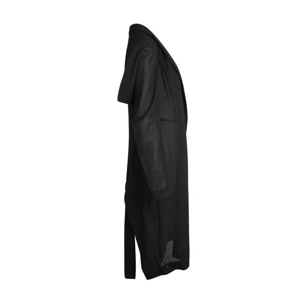 Yohji Yamamoto Long Coat in Black Wool
