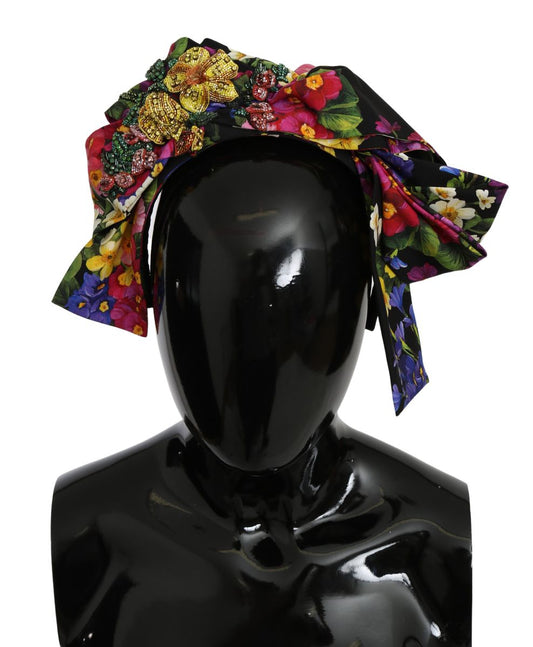 Dolce & Gabbana Women's Multicolor Tiara Floral Crystal Sequin Diadem Headband