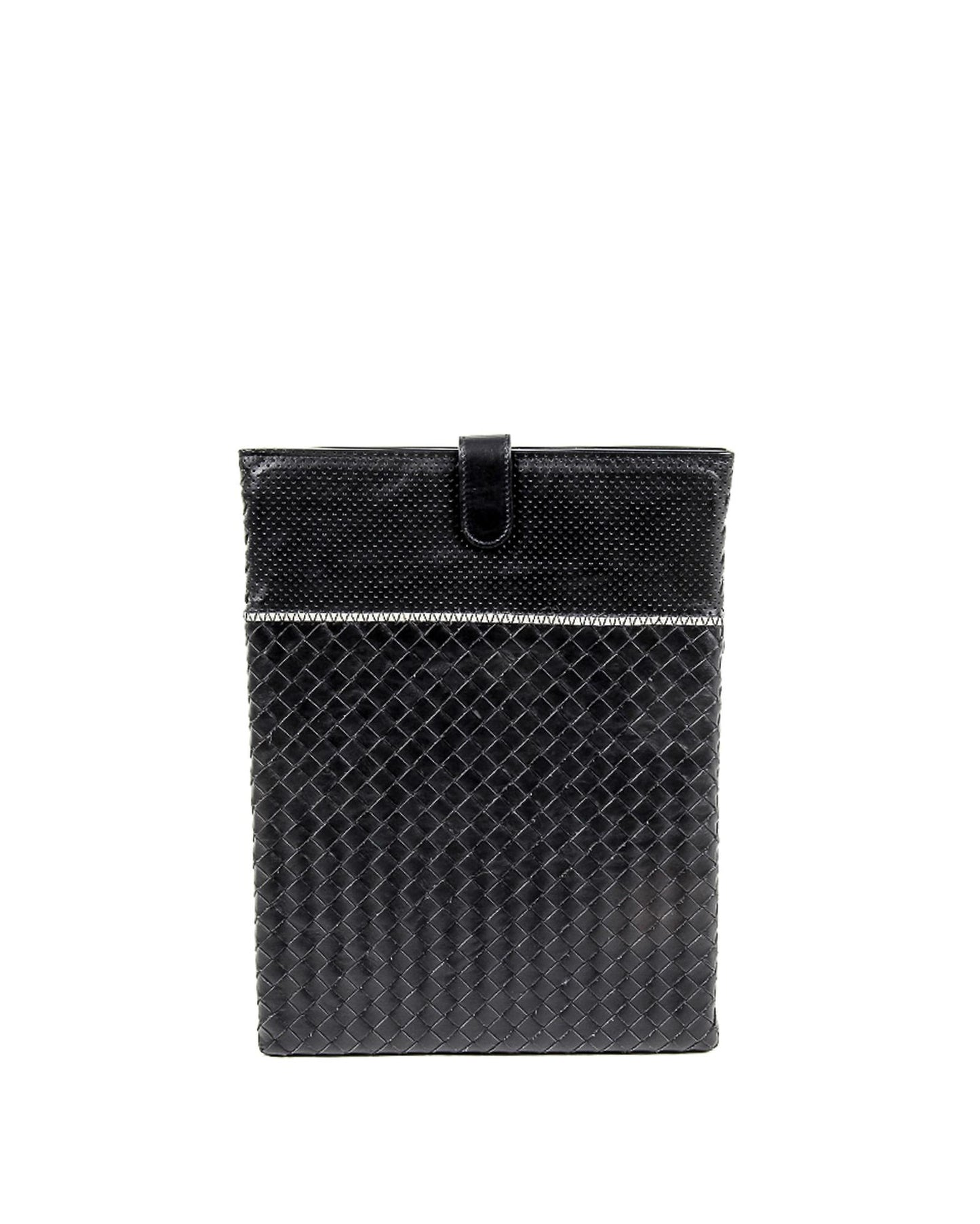 Bottega Veneta Unisex Leather Tablet Cover in Black
