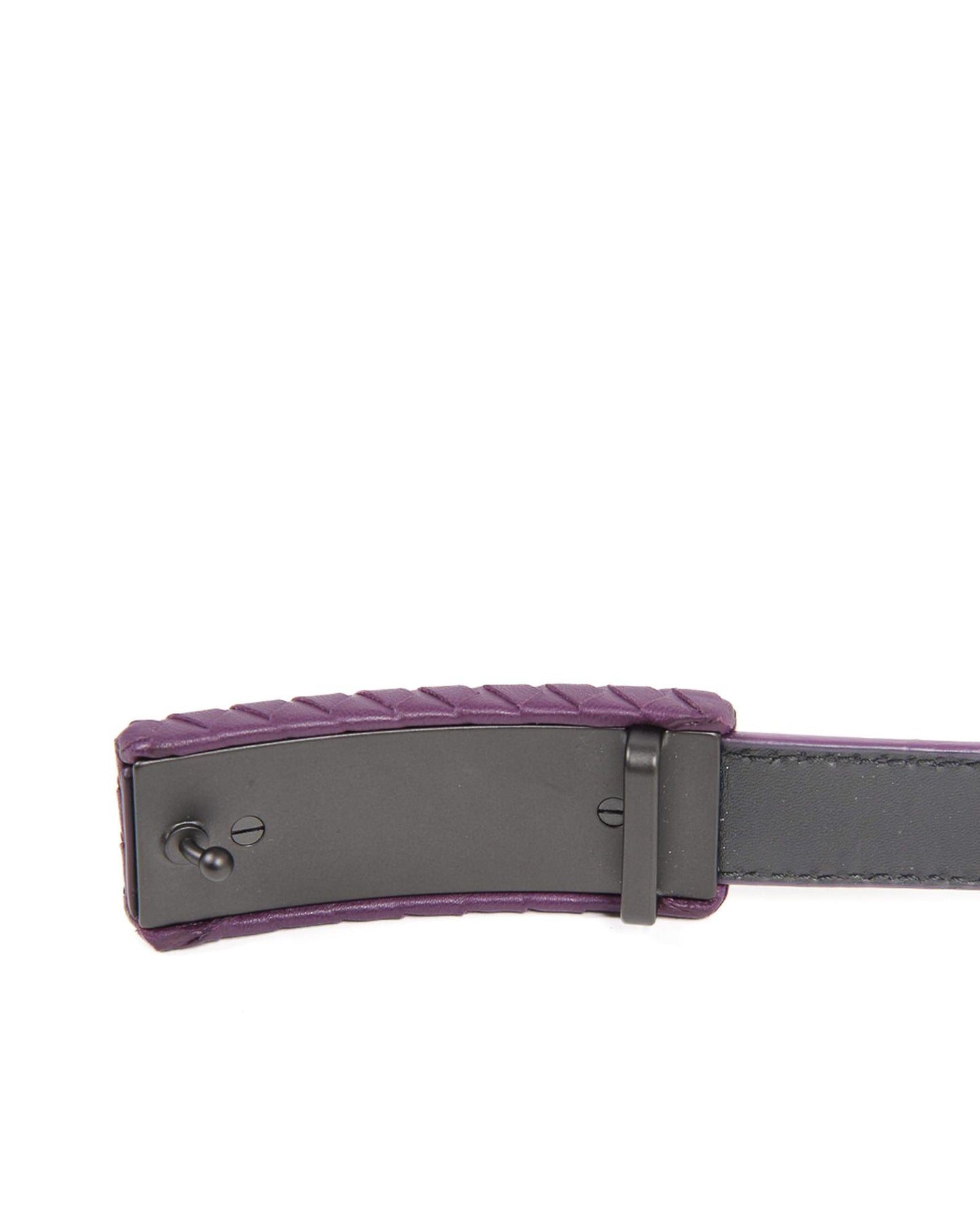 Bottega Veneta Women's Leather Purple Belt in Purple