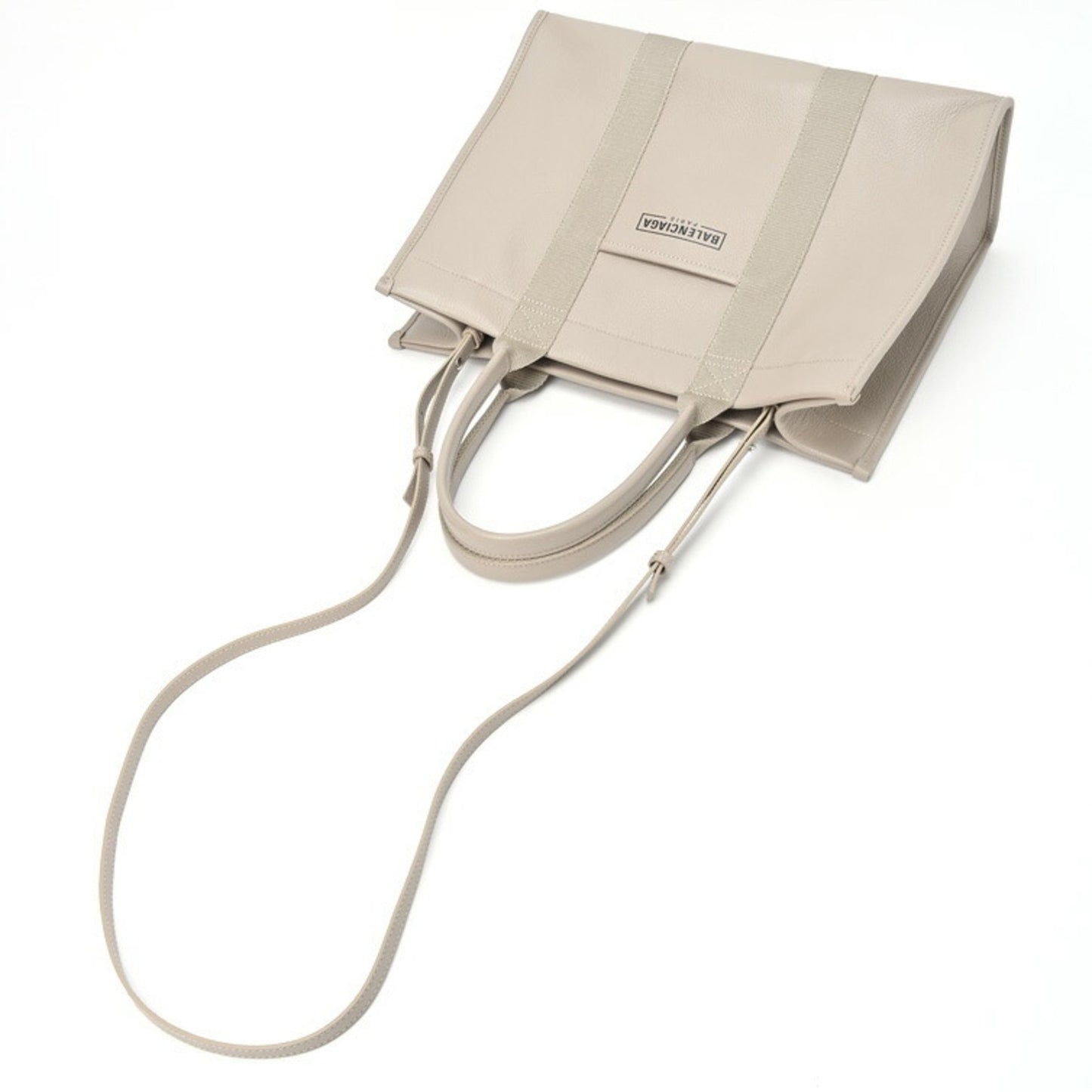 Balenciaga Women's Beige Leather Shoulder Bag in Beige