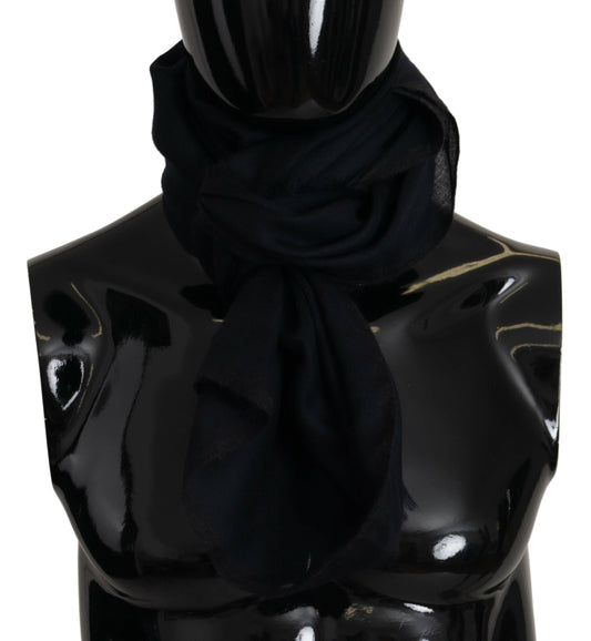 Dolce & Gabbana Men's Black Neck Wrap Fringe Shawl Scarf