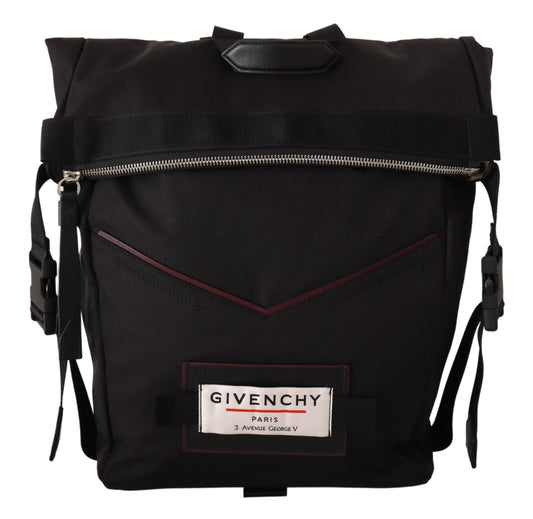 Givenchy Men's Black Fabric Downtown Top Zip Backpack