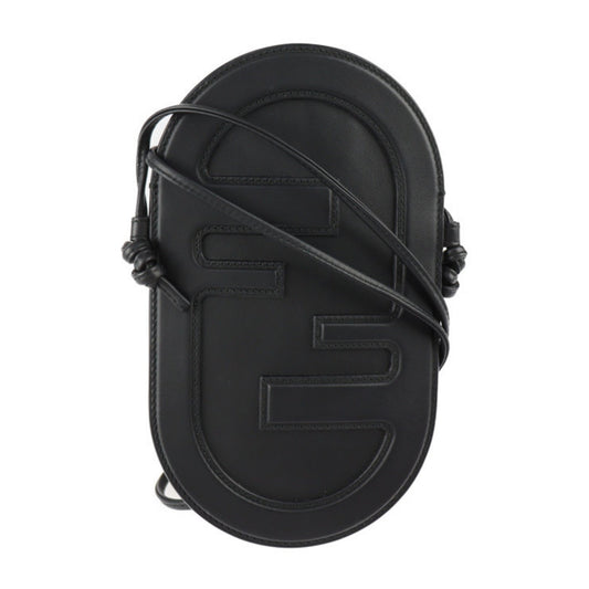 Fendi Unisex Black Leather Multifunctional Clutch in Black