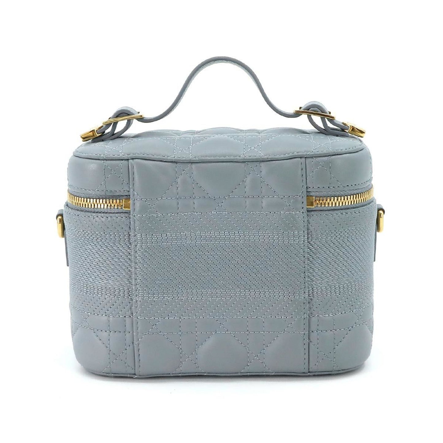 Dior Women's Luxurious Blue Leather Vanity Bag by Christian Dior in Blue