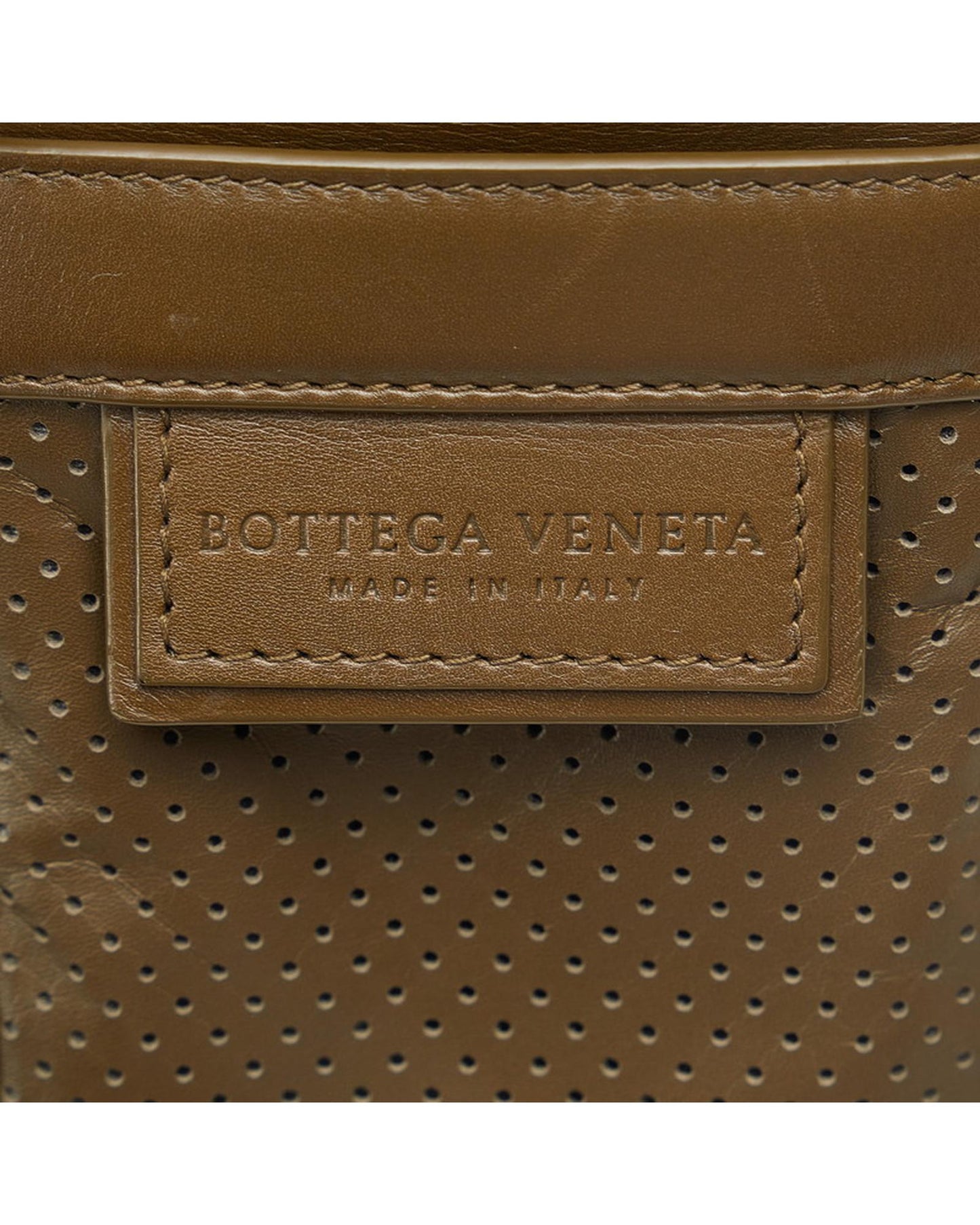Bottega Veneta Women's Brown Perforated Leather Crossbody Bag in Brown