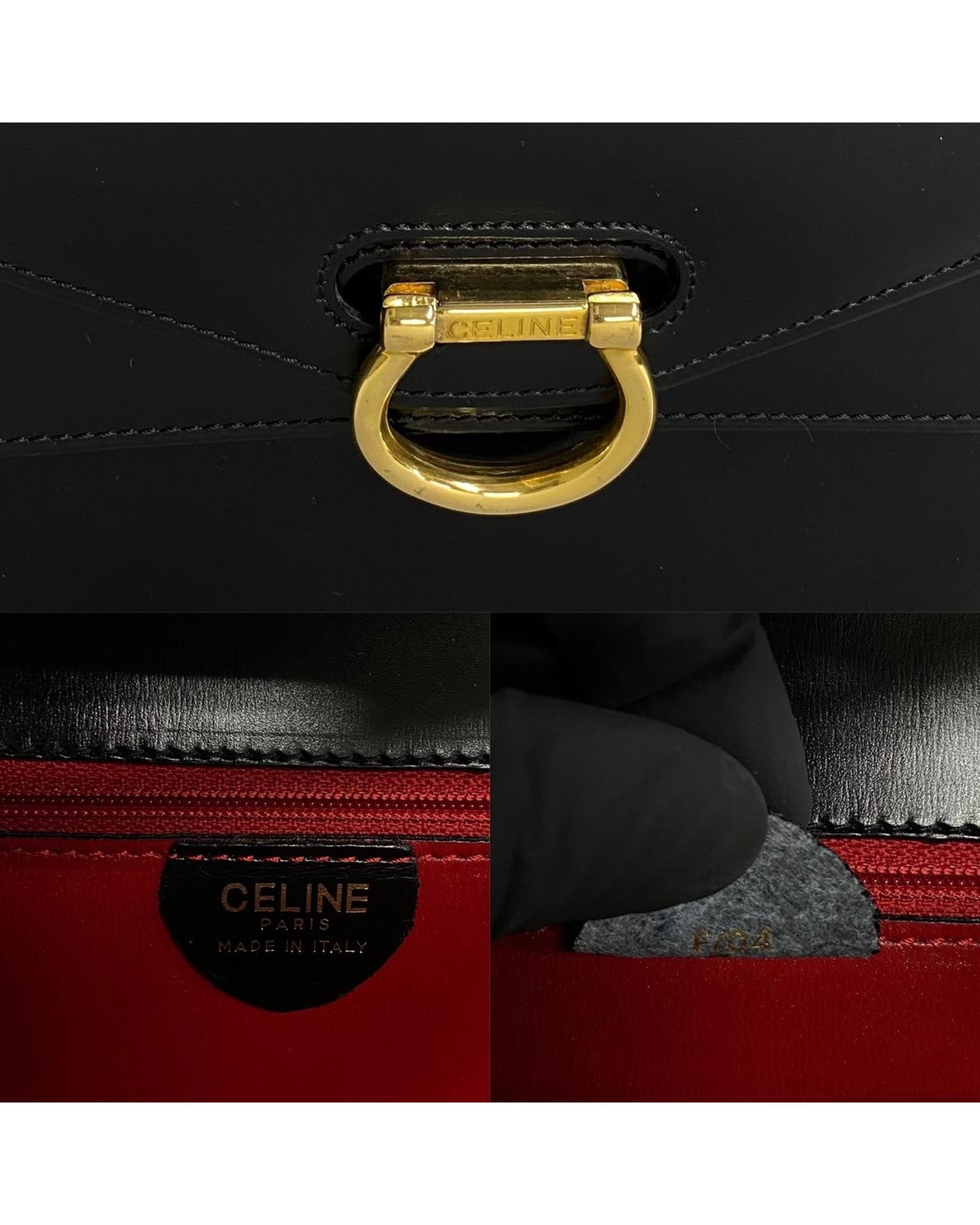 Celine Women's Black Leather Handbag in Excellent Condition in Black