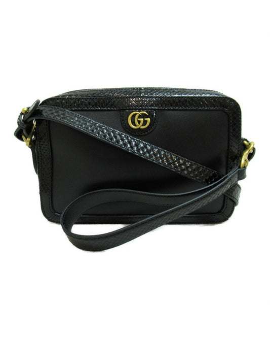 Gucci Women's Embossed Leather Shoulder Bag in Black