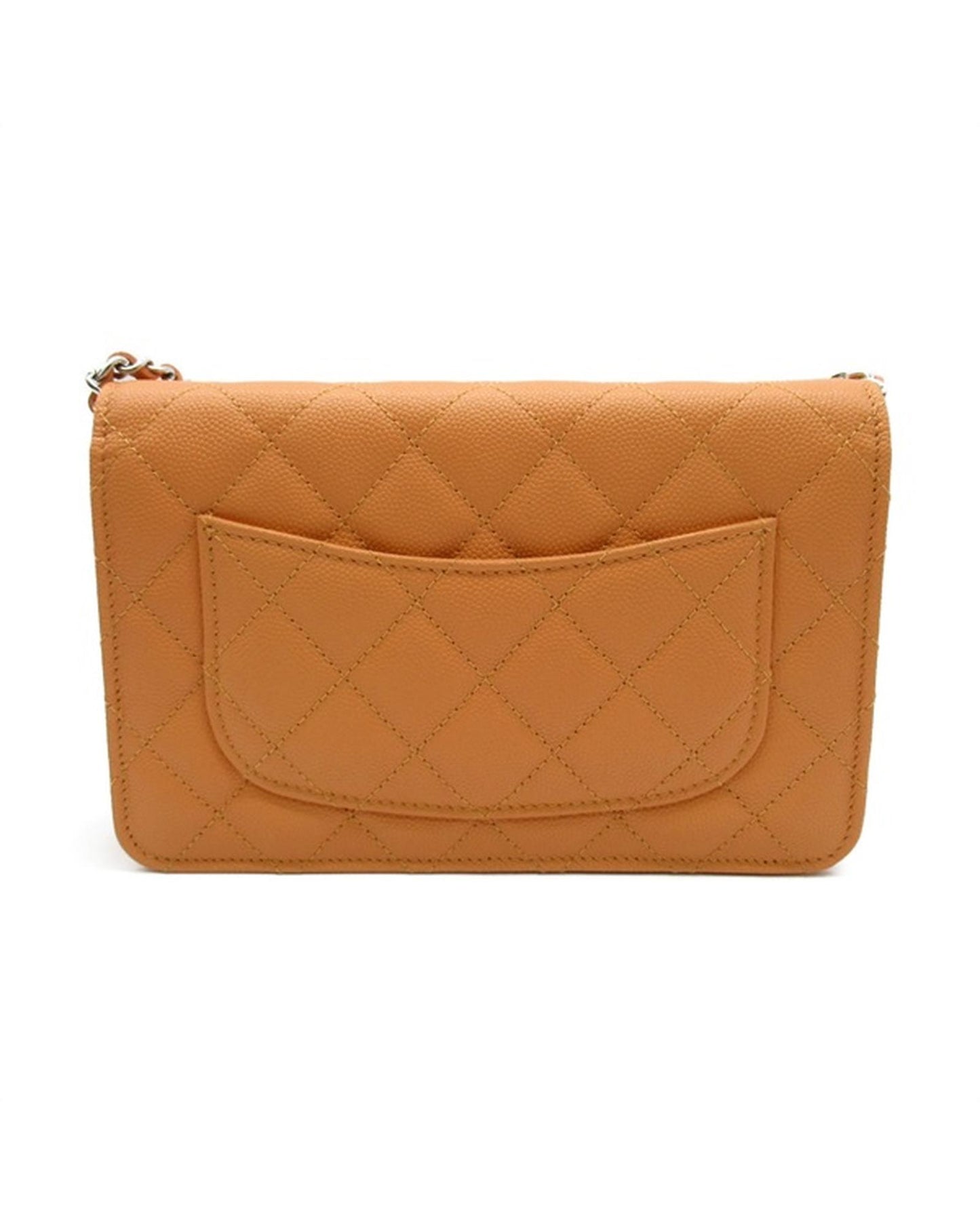 Chanel Women's Chanel Quilted Wallet on Chain Bag in Orange