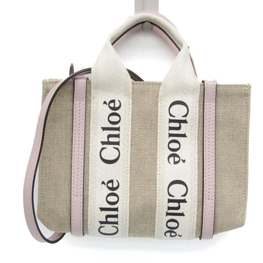 Chloe Women's Canvas Mini Tote Bag in Beige