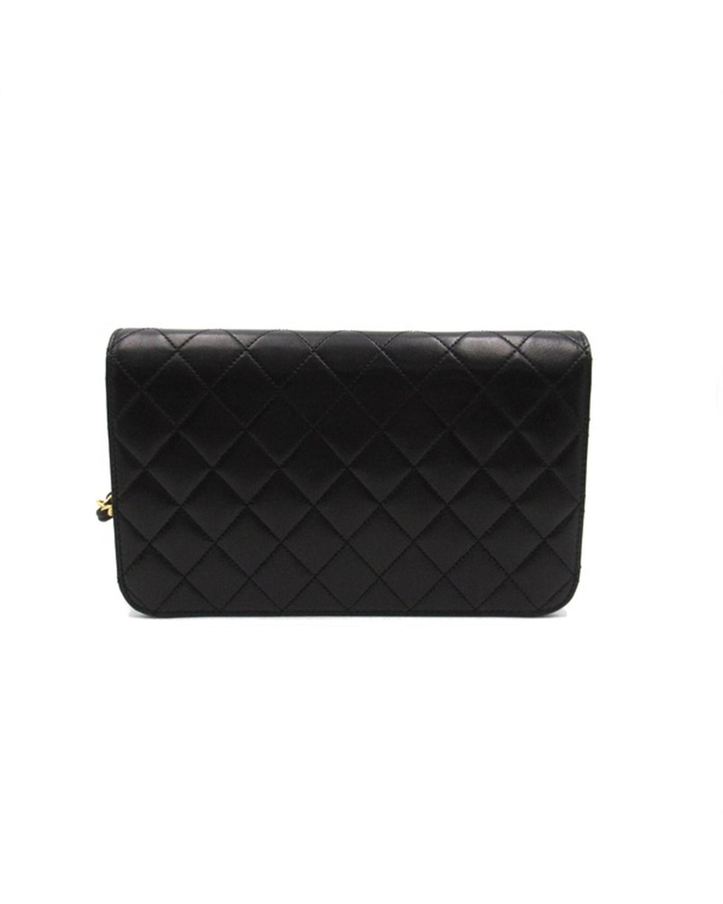 Chanel Women's Quilted Leather Full Flap Bag with CC Logo in Black