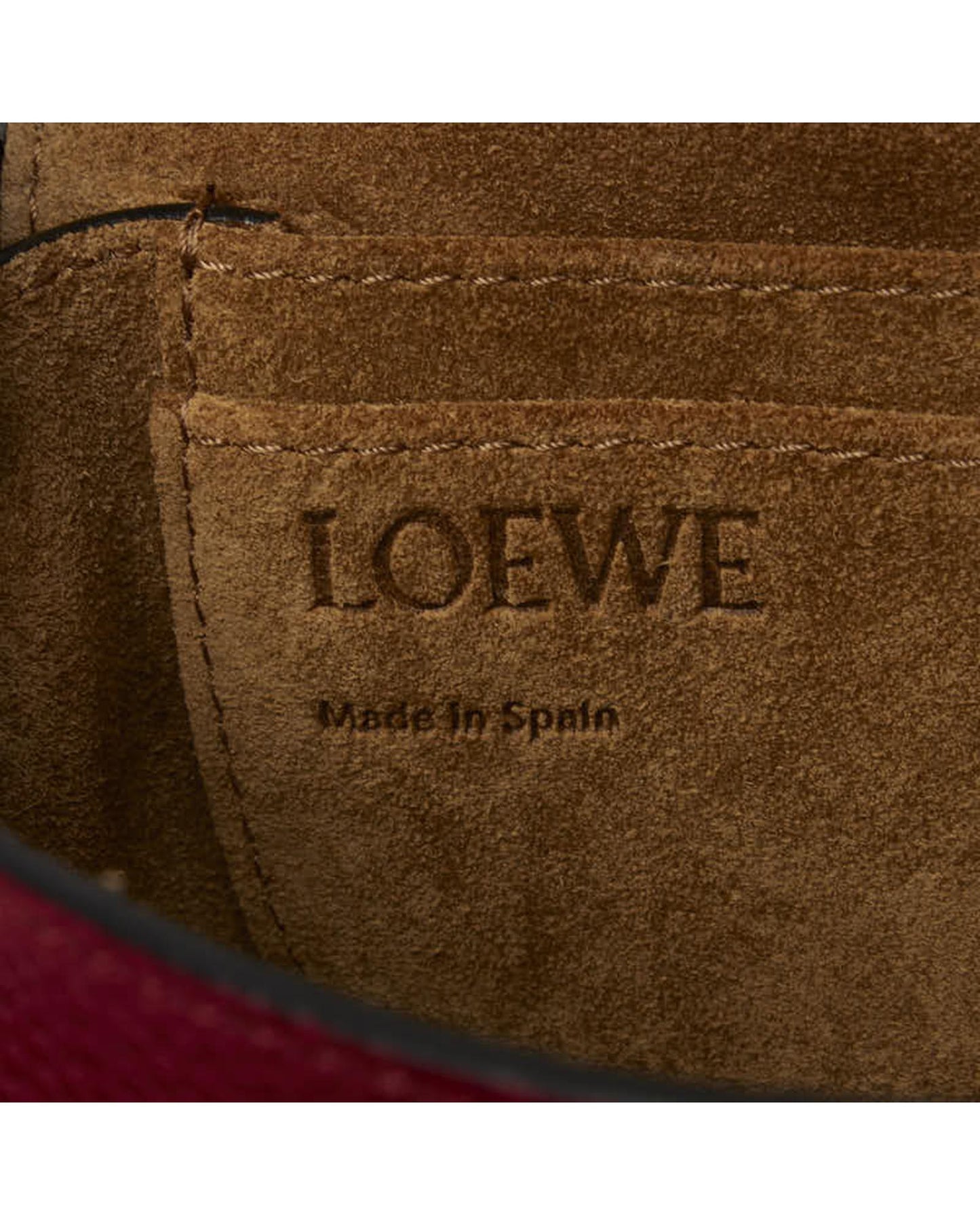 Loewe Men's Mini Leather Belt Bag in Red in Red