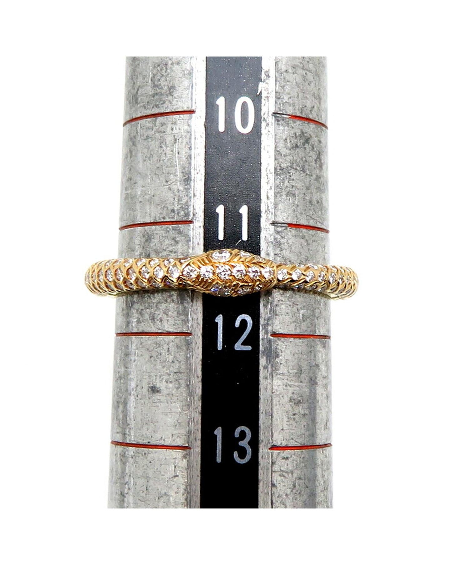 Gucci Women's Diamond Pave Snake Ring in Gold