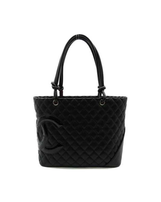 Chanel Women's Black CC Tote Bag in Black
