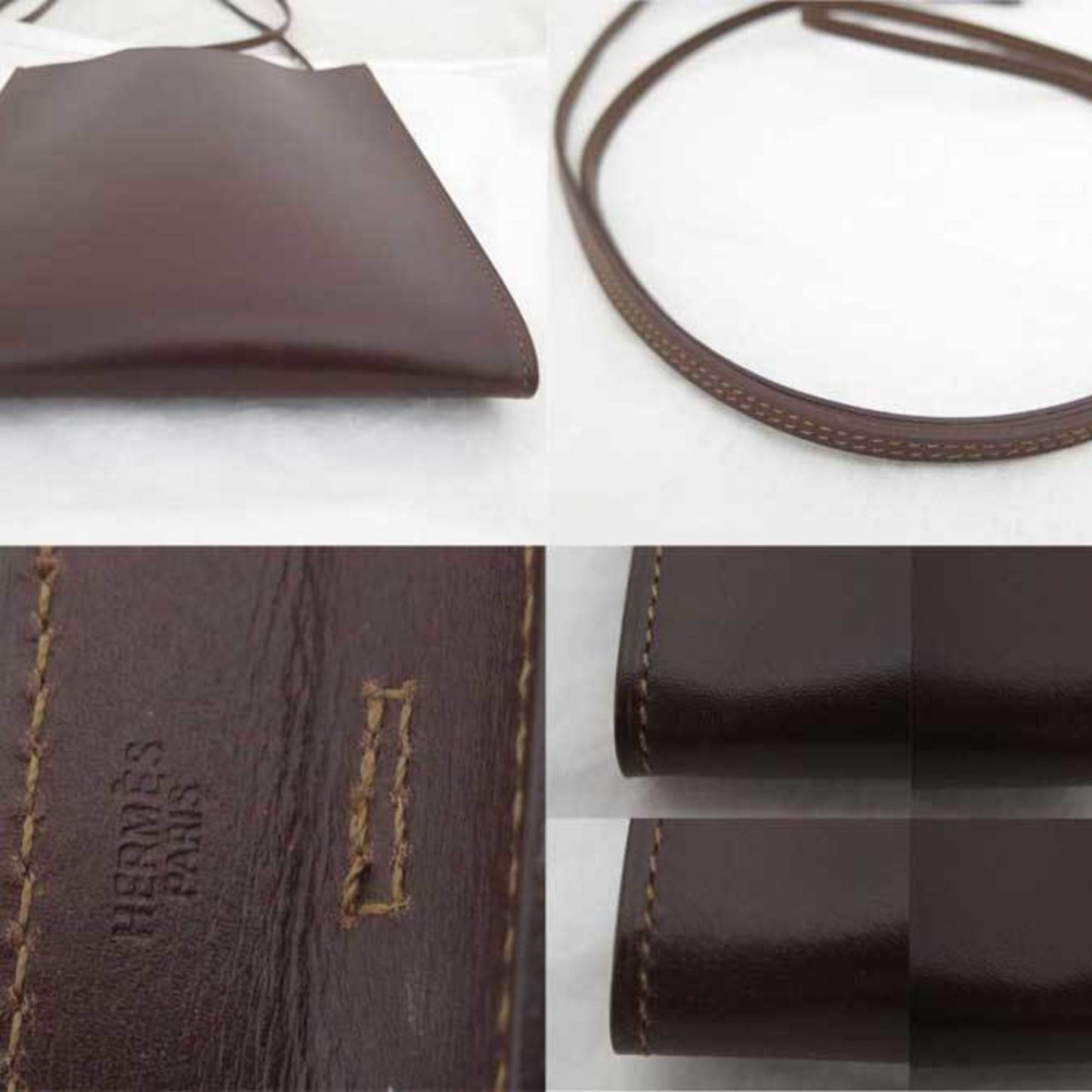 Hermes Women's Onimetou Leather Wallet by Hermes in Brown