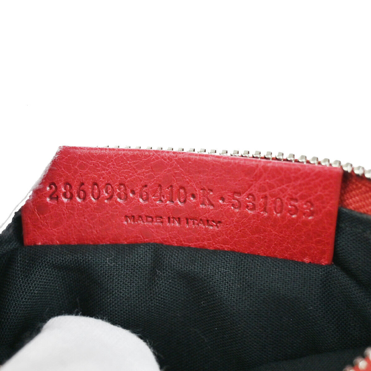 Balenciaga Women's Red Leather Bifold Wallet in Red