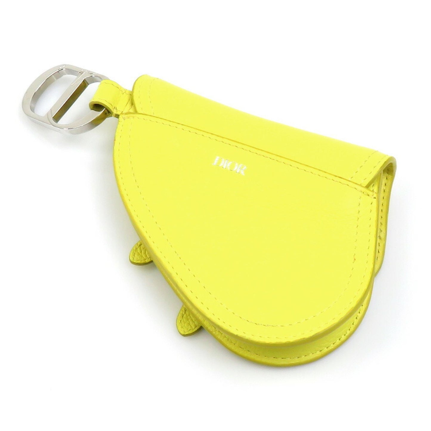 Dior Women's Yellow Leather Clutch Bag in Yellow