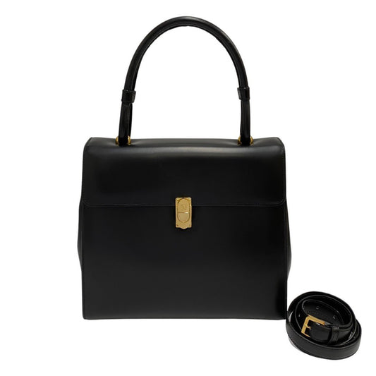 Loewe Women's Leather Shoulder Bag with Iconic Logo Hardware in Black