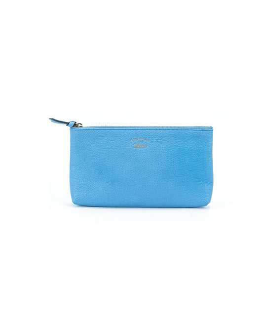 Gucci Women's Blue Leather Swing Pouch Bag in Blue