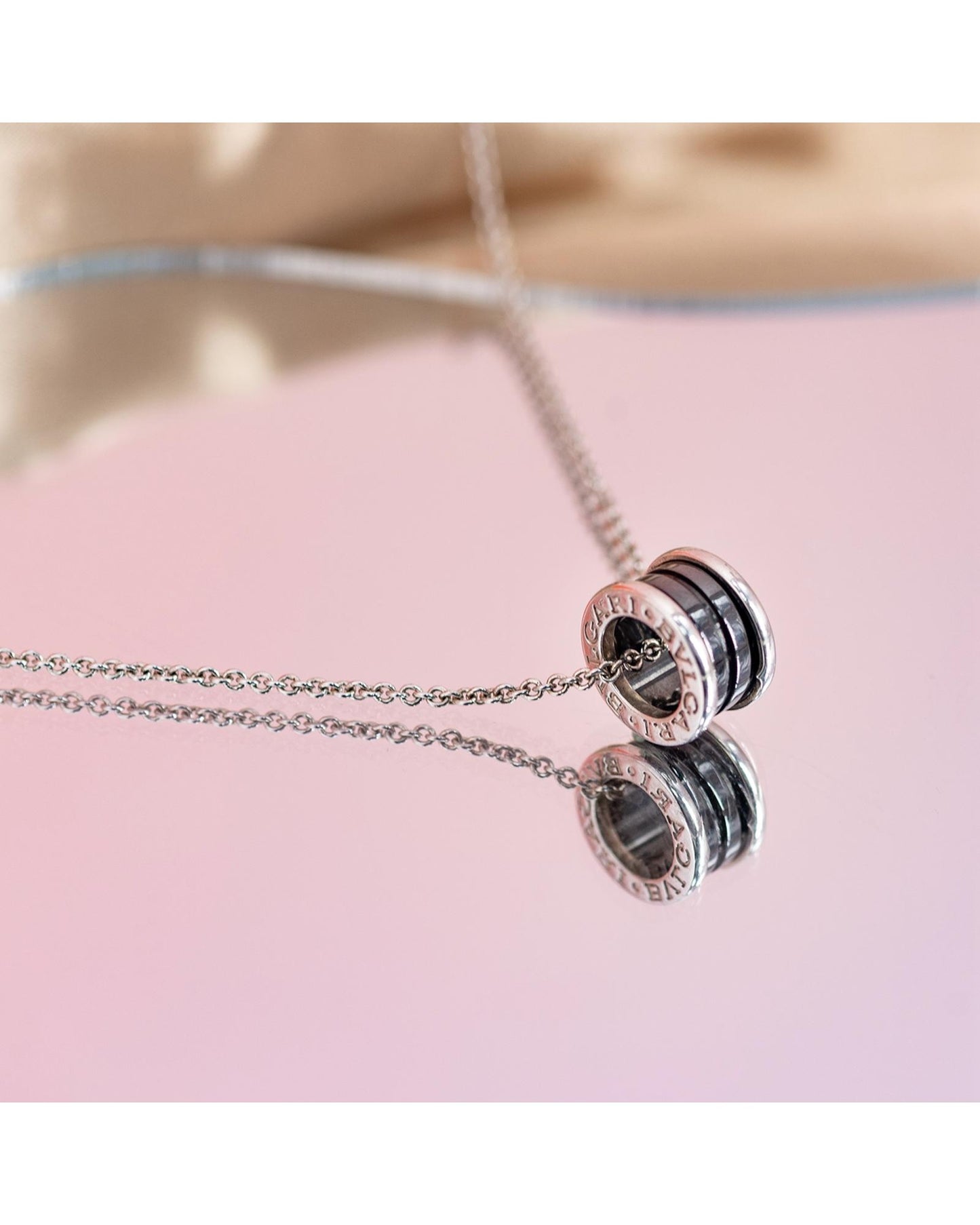 Bvlgari Women's Silver B.Zero1 Pendant Necklace Jewelry in Silver