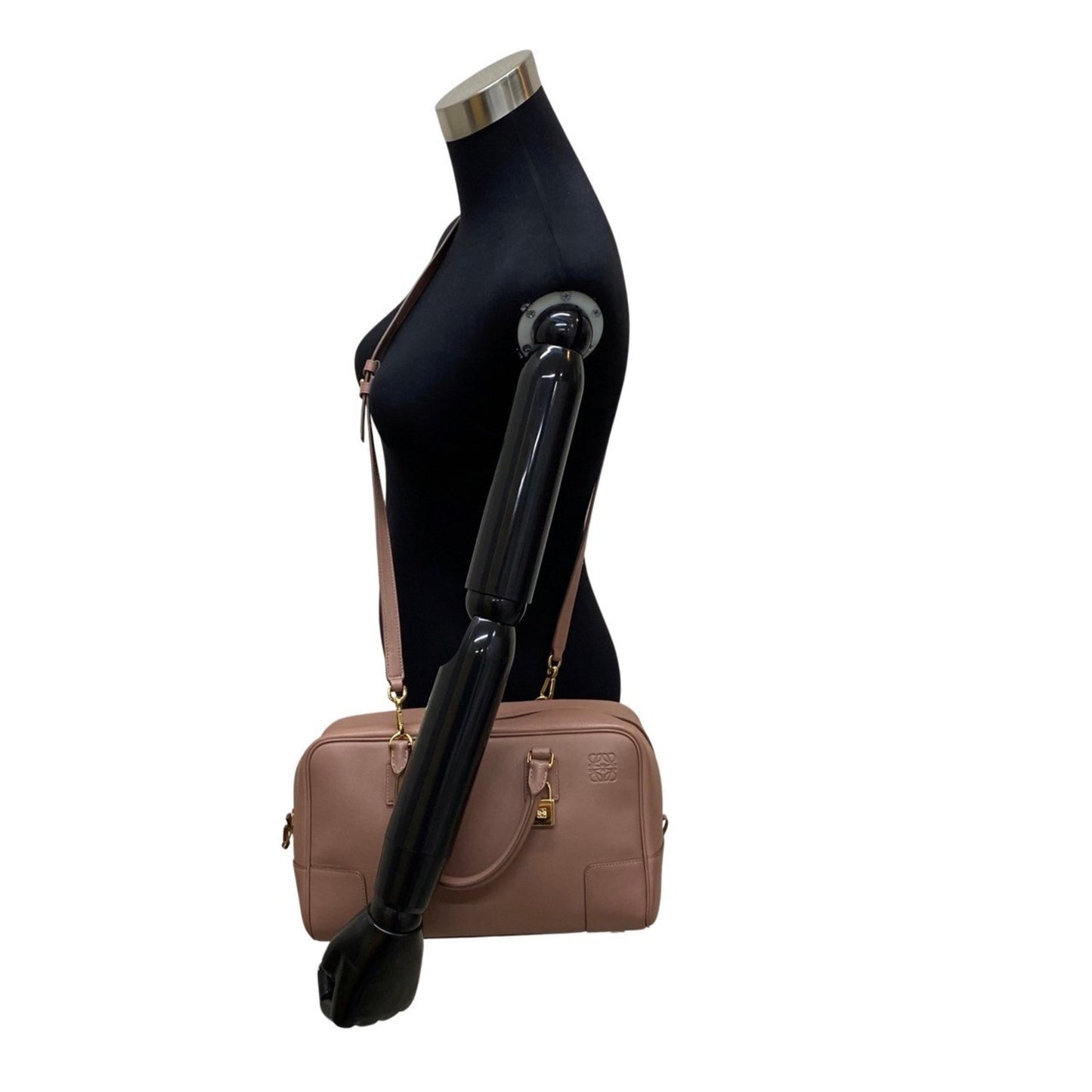 Loewe Women's Elegant Leather Handbag with Shoulder Strap in Beige