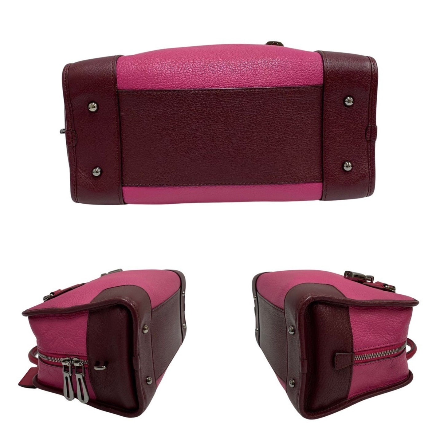 Loewe Women's Elegant Leather Boston Bag for Women in Pink