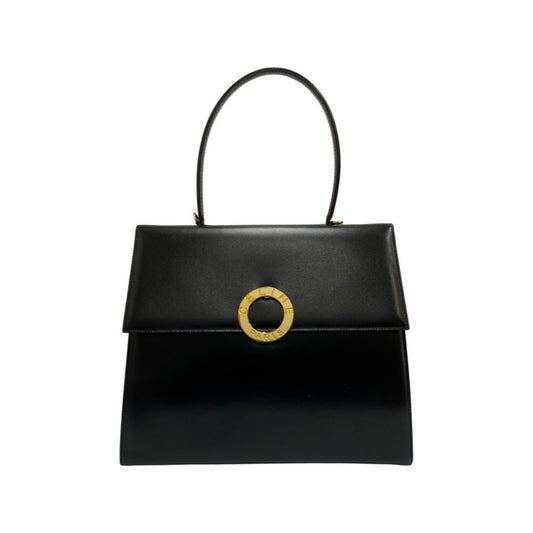 Celine Women's Sophisticated Leather Shoulder Bag with Iconic Logo in Black