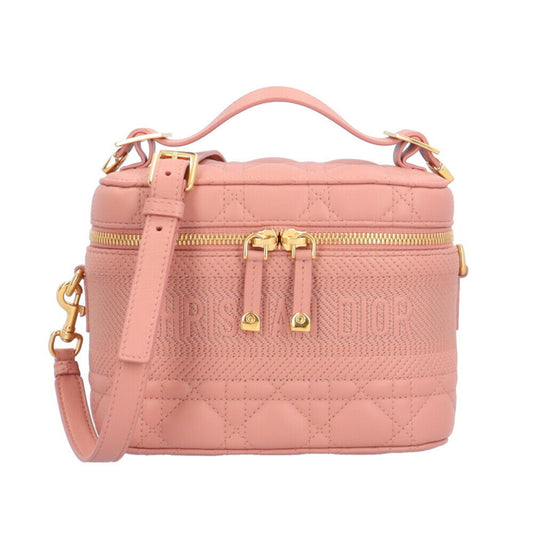 Dior Women's Elegant Leather Vanity Bag in Pink