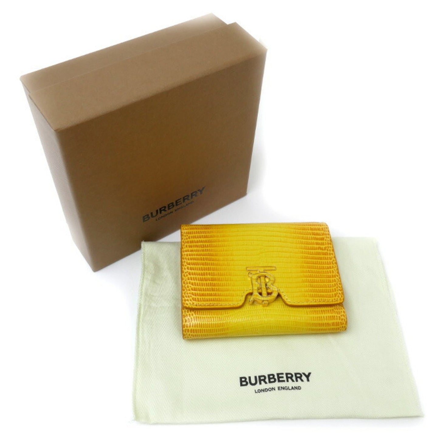 Burberry Women's Sophisticated Triple Leather Wallet in Yellow