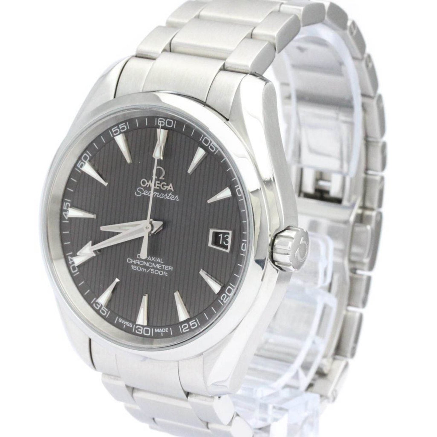 Omega Men's Classic Grey Steel Chronograph Watch in Grey