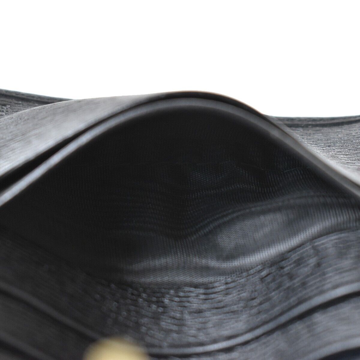 Gucci Unisex Luxury Black Leather Bifold Wallet in Black