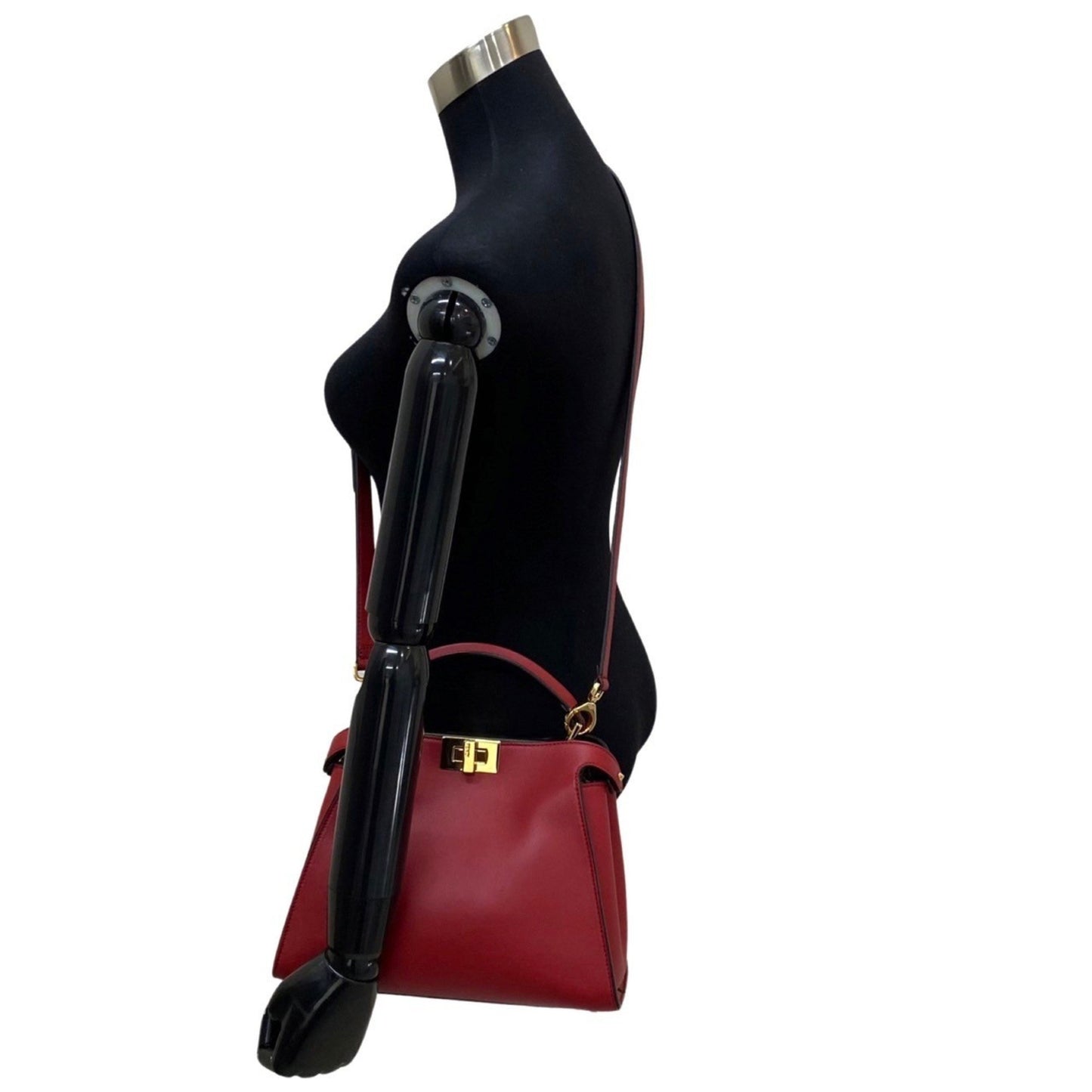 Fendi Women's Red Leather Handbag in Red