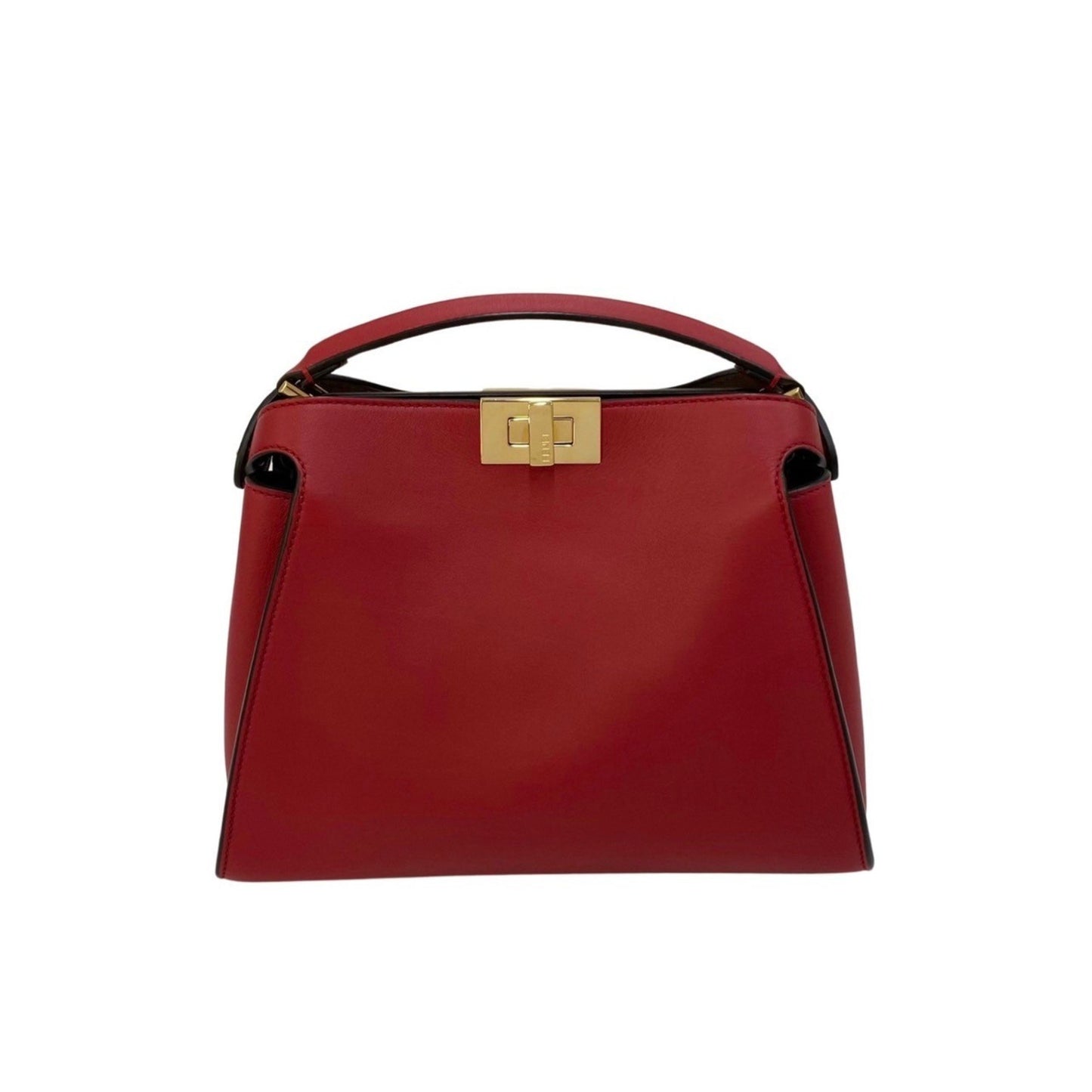 Fendi Women's Red Leather Handbag in Red