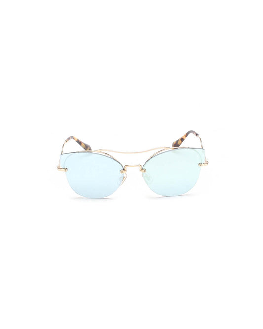 Miu Miu Women's Mirrored Cat Eye Sunglasses in Gold
