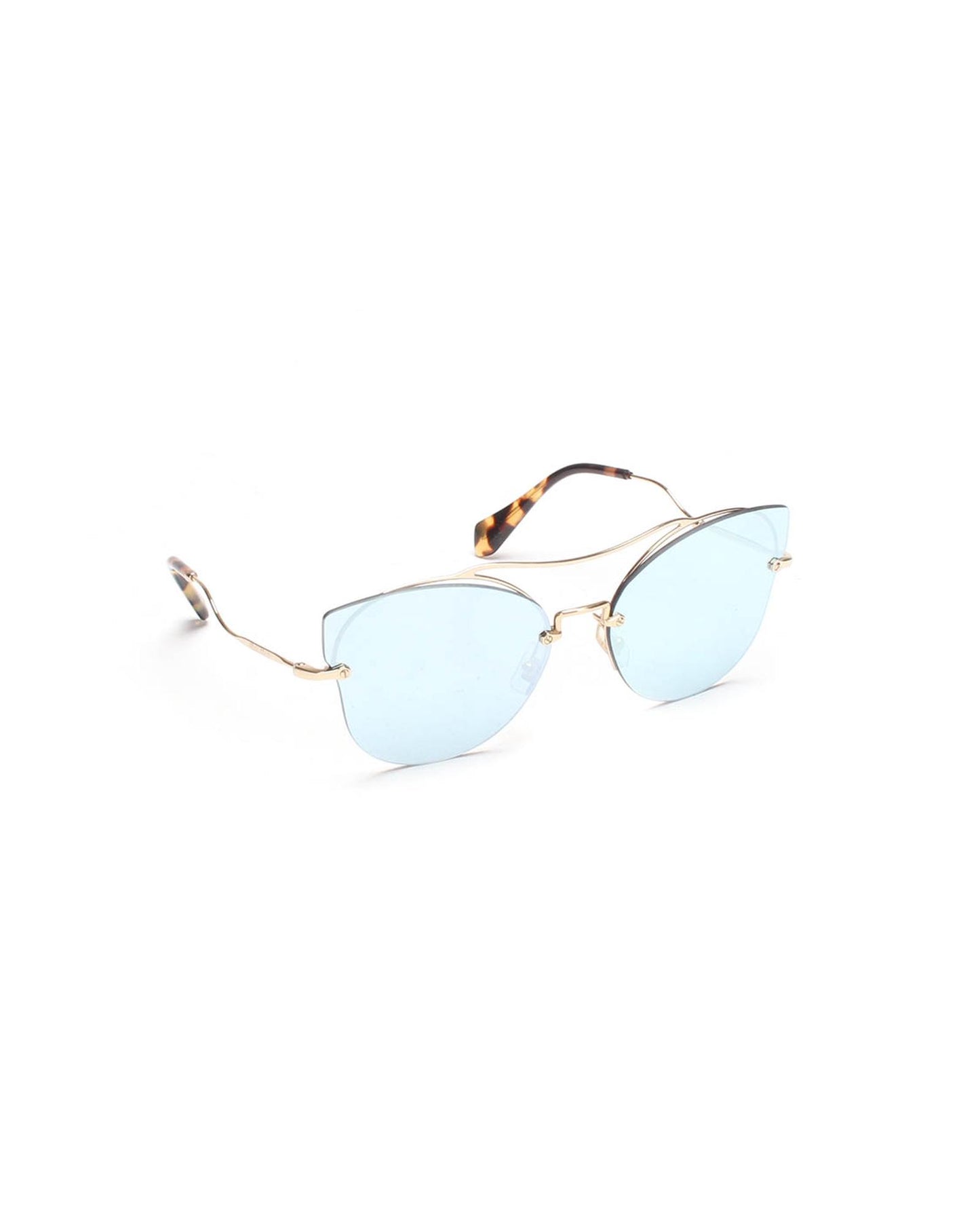 Miu Miu Women's Mirrored Cat Eye Sunglasses in Gold