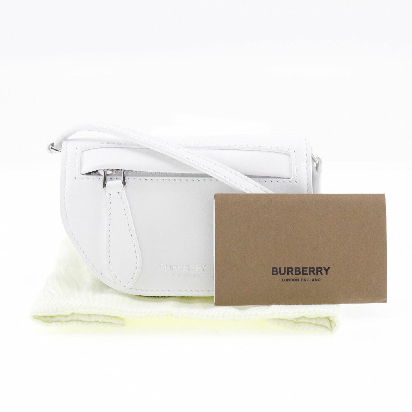 Burberry Women's Burberry Olympia Leather Shoulder Bag in White