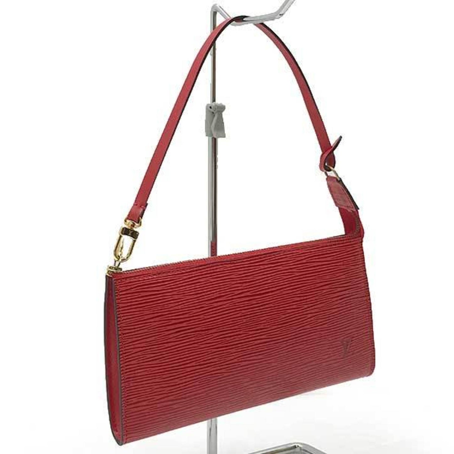 Louis Vuitton Women's Epi Leather Clutch Bag with Serial Number - Excellent Condition in Red