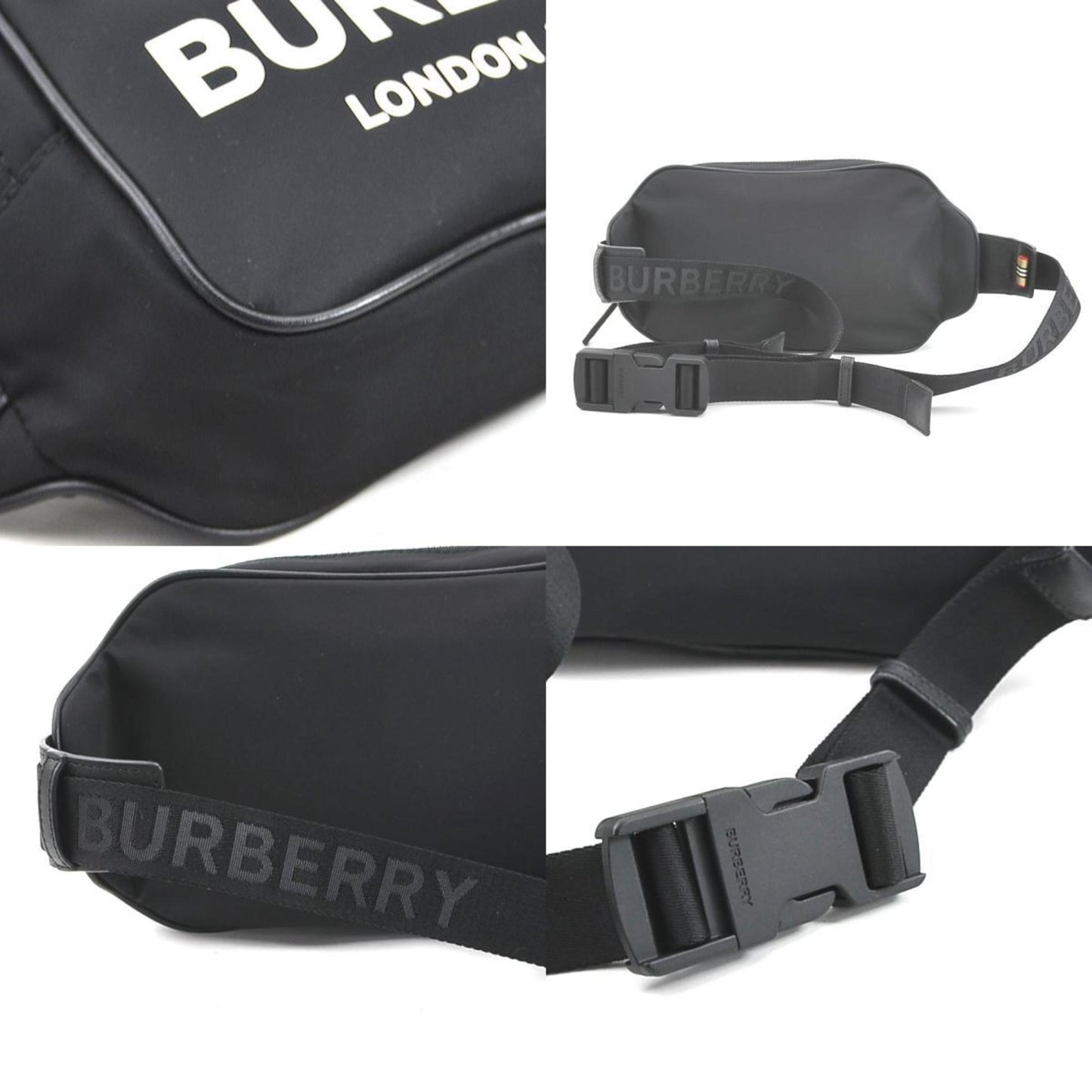 Burberry Unisex Modern Black Nylon Shoulder Bag in Black