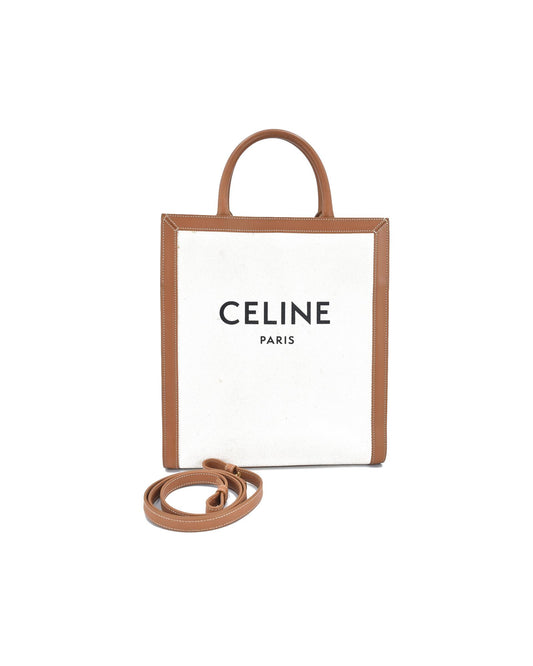 Celine Women's White Vertical Cabas Tote Bag - Excellent Condition in White
