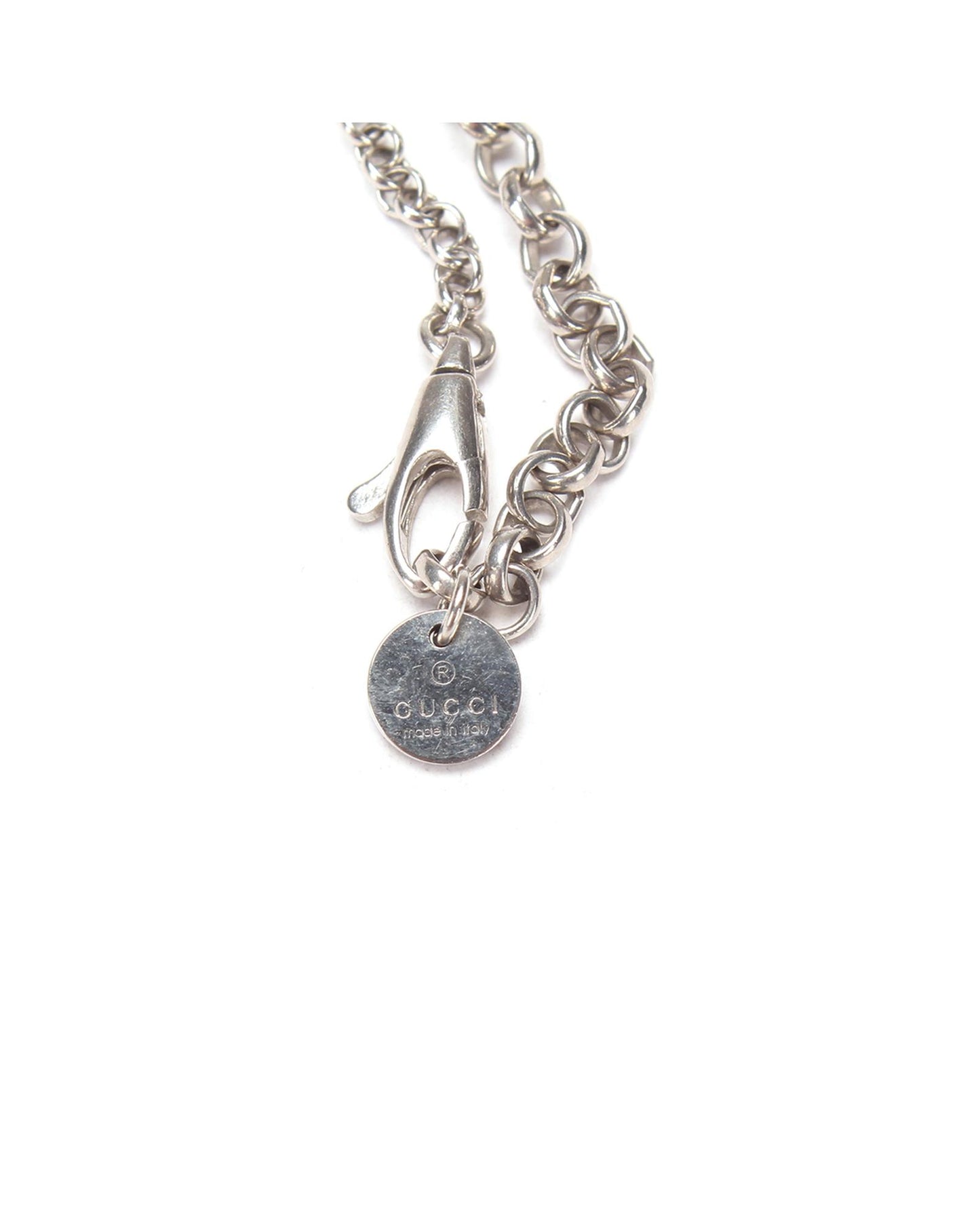 Gucci Women's Silver Interlocking G Pendant Necklace in Silver