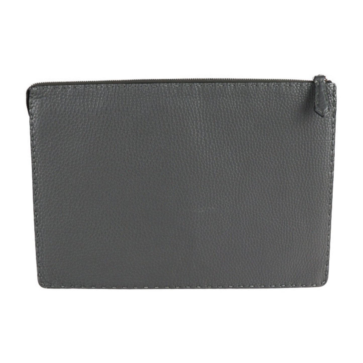 Fendi Men's Leather Grey Clutch Bag in Grey