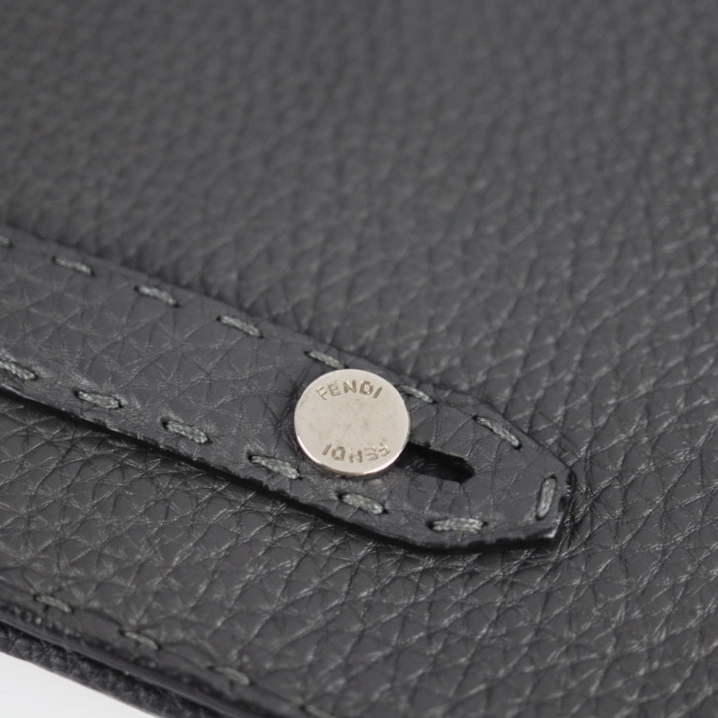 Fendi Men's Leather Grey Clutch Bag in Grey