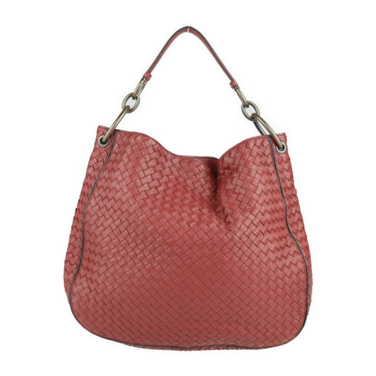 Bottega Veneta Women's Red Leather Handbag in Red