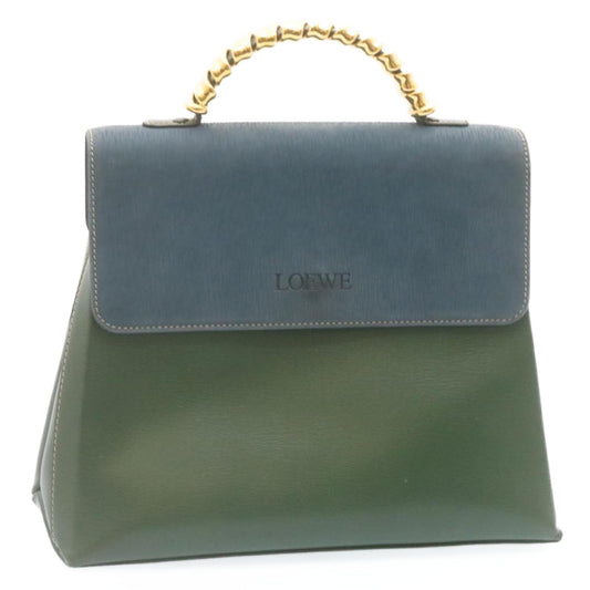 Loewe Unisex Loewe Lou Leather Handbag in Black