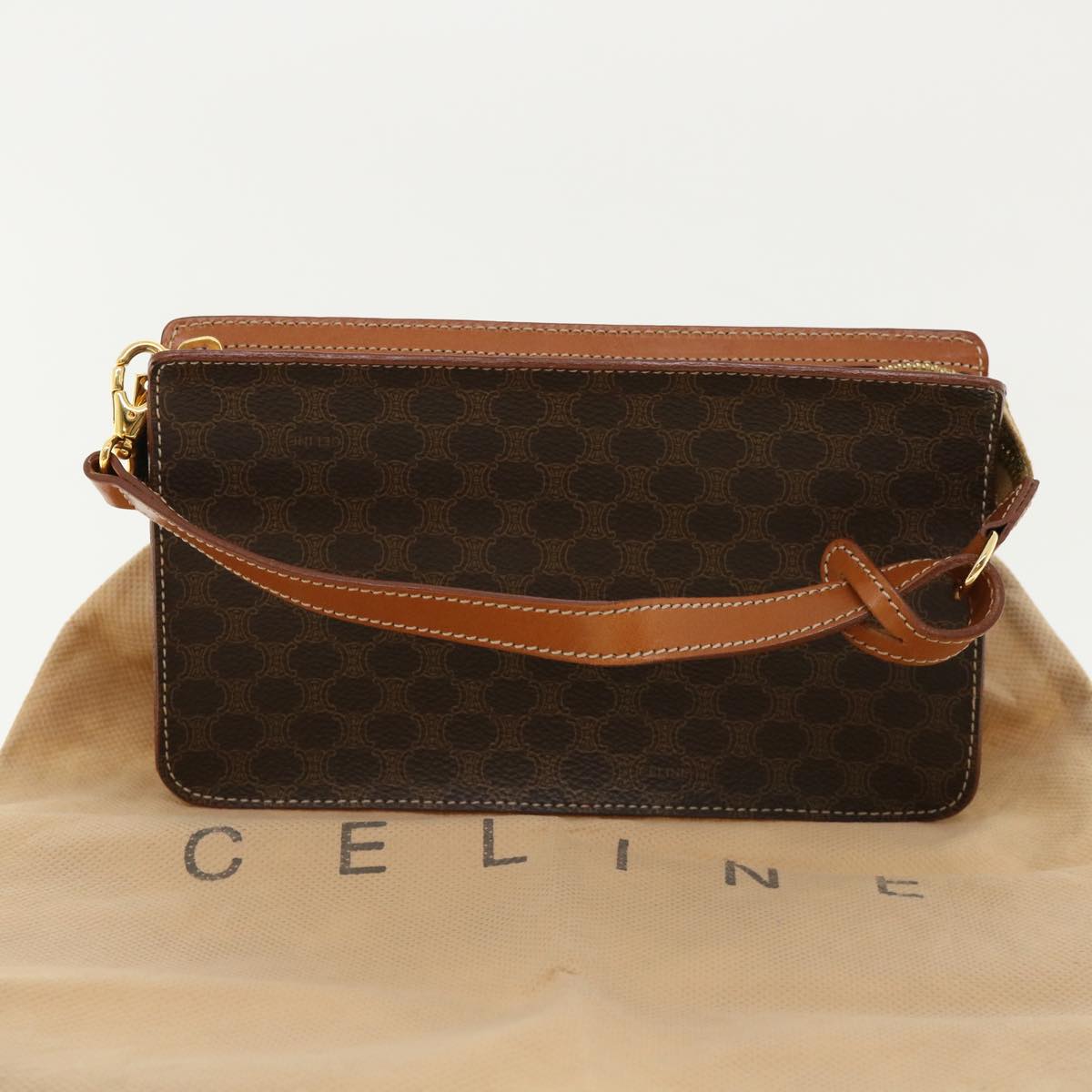 Celine Women's Celine Macadam Canvas Clutch Bag in Brown