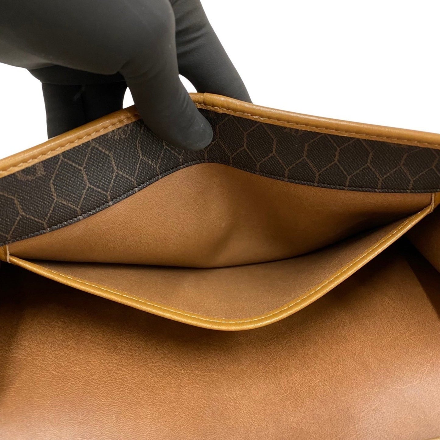 Dior Women's Elegant Canvas Honeycomb Bag in Brown